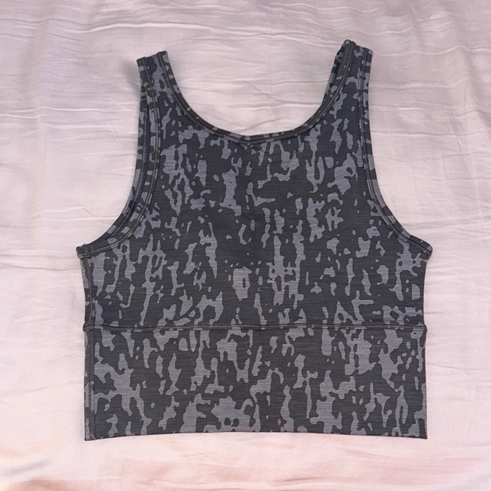 Lululemon Athletica Gray Camo Tank Top
